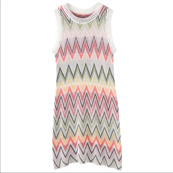Knit Zig Zag Mini Dress - Picture 3 of 3